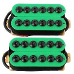 2pcs double bobine guitare electrique humbucker micro chevalet & cou aimant en c�ramique invader style ...