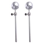 2pcs grosse caisse pdale batteur marteau tte instrument de percussion, argent