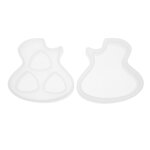 2pcs guitar picks bo�te de stockage moules epoxy pour les amateurs de guitare (blanc laiteux)