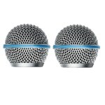 2pcs microphone grill mic grille remplacement mic ball head mesh pour beta58a sm58 pgx24 slx24