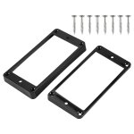 2pcs noir incurv humbucker micros cadre anneaux de montage pour guitare electrique