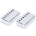 2pcs pickup cover accessoires d'instrument de musique en m�tal pour guitare electrique a 6 cordes