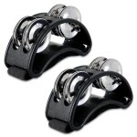 2pcs pied tambourin percussion, instrument de musique percussion pdale avec jingle bells en acier - ...