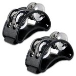 2pcs tambourin de pied percussion, pdale de percussion d'instrument de musique avec clochettes en acier ...