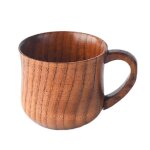 2pcs tasse en bois tasse en bois massif avec poign�e aigre jujube bois massif eau tasse a th� tasse trompette ...