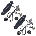 2sets pr� - c�bl� bo�te a cigares micro guitare avec volume & tonalit� pour guitare electrique