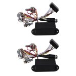 2x 2 bandes guitare basse active eq egaliseur preampli pickup de circuit noir