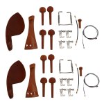 2x accessoires de pieces de violon 4 / 4 kit de cordes de pique de corde de queue de cheville d'accord ...