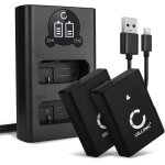 2x batterie remplacement en - el14 en - el14a 1050mah pour nikon d3500 d3200 d3100 d5100 d5300 d5600 ...