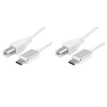 2x c�ble midi usb type b vers connecteur de type c, adaptateur c�ble, c�ble audio piano