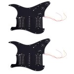 2x charg� pickguard pour guitare electrique pr�c�bl� 11 trous micros pr� - c�bl�s micro - aimants humbucker ...