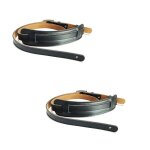 2x cuir durable et boucle en mtal sangle de guitare electrique ceinture epaulire rglable sangles de ...