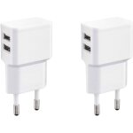 2x double chargeur usb 12w / 2400ma pro series alimentation universelle adapt�e pour t�l�phone portable, ...