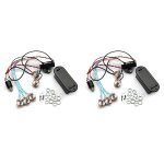 2x double potentiom�tre de guitare circuit pr�ampli d'�galiseur 3 bandes pour le ramassage basse actif ...