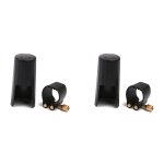 2x embout de buse de clarinettes en plastique avec ligature en pu noir