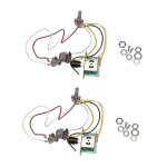 2x harnais de guitare pr - cbl, interrupteur a bascule de lame 3 voies 1v1t 500k pour guitare electrique ...