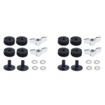 2x kit d'accessoires pour tambour: feutres de cymbales, manchons de cymbales, ecrous a oreilles