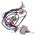 2x lp micros guitare electrique kit de câblage 2t2v 500k pots commutateur a 3 voies avec prise pour dual ... 2x lp micros guitare electrique kit de câblage 2t2v 500k pots commutateur a 3 voies avec prise pour dual ...