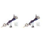 2x lp micros guitare electrique kit de c�blage 2t2v 500k pots commutateur a 3voies avec prise pour dual ...