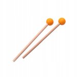 2x maillets en bois antidrapants professionnels pour batterie bouilloire jaune