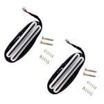 2x micros hot rail double piste 11k alnico5 guitare strat fit ramassage tele electrique, blanc