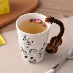 2x nouveaute violon poignee en ceramique tasse libre spectre cafe lait the personnalite mug unique instrument ...