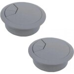 2x passe cable bureau diametre 80 gris 80mm rond ordinateur pc fil electrique