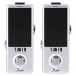 2x pédale d'accordeur chromatique de haute précision pour guitare true bypass 2x pédale d'accordeur chromatique de haute précision pour guitare true bypass