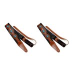 2x sangle de guitare style ethnique cuir rglable acoustique basse electrique ceinture pices accessoires ...