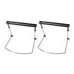 2x support de col harmonique professionnel rglable, sur rack pour 24 trous