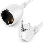 3, 0m câble d`extension avec prise type f (cee 7 / 4) coudée a 90 vers prise (cee 7 / 3) - cordon d`alimentati ... 3, 0m câble d`extension avec prise type f (cee 7 / 4) coudée a 90 vers prise (cee 7 / 3) - cordon d`alimentati ...
