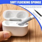 3 en 1 kit de nettoyage multifonction, pour ecouteurs pour camera keyboard (blanc, noir)