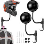 3 en 1 support pour casque moto polyvalent, porte de casque mural de rotation 180 affichage, avec double ... 3 en 1 support pour casque moto polyvalent, porte de casque mural de rotation 180 affichage, avec double ...