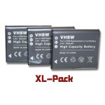 Vhbw 3x batterie compatible avec casio tough tg - 820 ihs, tg - 620 his, tg - 620, tg - 820, tg - 810 ...