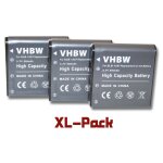 Vhbw 3x batterie compatible avec epson pc l - 500v appareil photo (950mah, 3, 7v, li - ion)