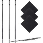 3 ensembles de baguettes et de chiffons de nettoyage de flte - kit de nettoyage de flte