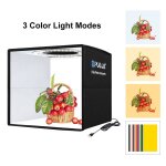 3 modes d'éclairage - boîte à lumière pliable de 25cm, mini boîte à lumière de studio photo, kits de ... 3 modes d'éclairage - boîte à lumière pliable de 25cm, mini boîte à lumière de studio photo, kits de ...