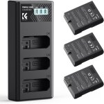 3 - pack batterie en - el14 et chargeur lcd amlior compatible avec nikon d5300, d5600, d5100, d5200, ...