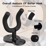 3 pack guitare métal de bâti de mur porteur avec protection eponge - pour guitare basse banjo ukulele ... 3 pack guitare métal de bâti de mur porteur avec protection eponge - pour guitare basse banjo ukulele ...