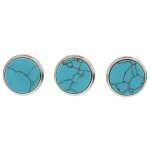 3 pcs boutons valve doigt trompette bouchon vis couvercle, bleu clair