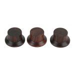 3 pcs guitare bouton set palissandre inodore sans lettres point blanc robuste guitare en bois bouton ...