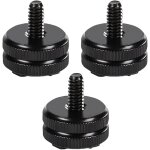 3 pices adaptateur griffe camera daptateur hot shoe vis d'adaptation filetage 1 / 4  vis de trpied ...