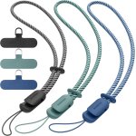 3 pices dragonne pour tlphone portable, cordons avec 3 patch pour tlphone portable, lanire, cl, ...