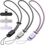 3 pices dragonne pour tlphone portable, cordons avec 3 patch pour tlphone portable, lanire, cl, ...