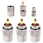 3 pices uhf / pl - 259 connecteur coaxial  souder mle avec rducteur, adaptateur rf 50ohm pour cble ...