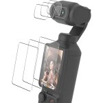3 + 3 pi�ces verre tremp� pour dji osmo pocket 3 protection ecran + dji osmo pocket 3 cam�ra arri�re ...