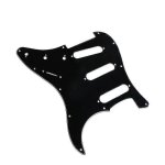 3 plis guitare electrique pickguard noir plaque de rayure pour strat nouveau