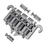 3 point 4 cordes bass pont cordier en alliage de zinc ponts avec selle pour style bass, argent
