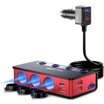 3 prises adaptateur allume cigare usb 12v / 24v, chargeur de voiture 180w usb - c pd usb qc3. 0 avec ...