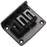 3 - string black top loading hard - tail bridge for cigar box guitars & more